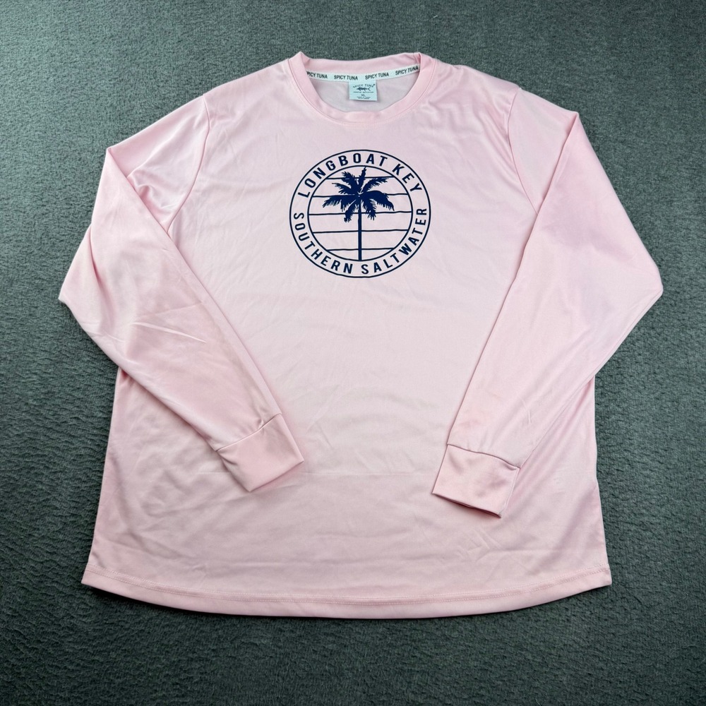 Spicy Tuna Long Sleeve Shirt Men's XL Pink Longboat Key Southern Saltwater XL